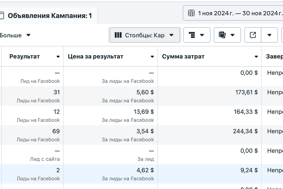 Материалы рекламного кабинета из презентации: RPL
